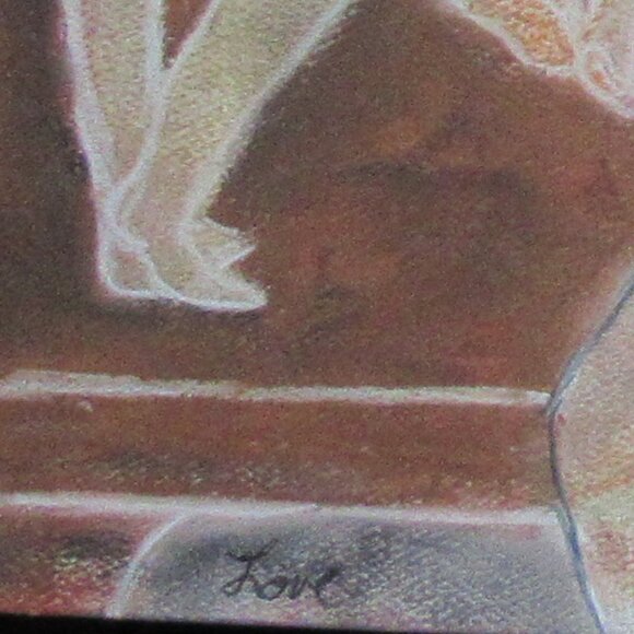 'Love' Pastel Painting on Paper, Art, unframed/optional frame - Picture 5 of 8
